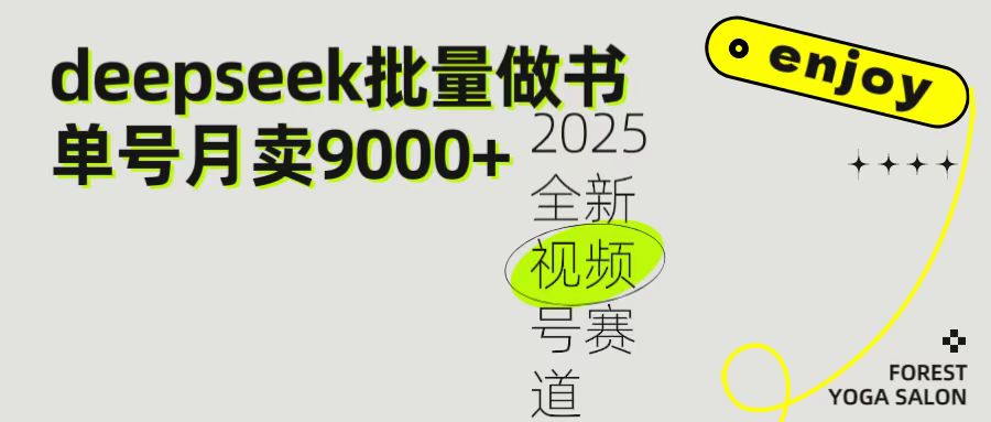 2025最新视频号项目 如何用Deepseek快速批量制作书单号 日入1000＋